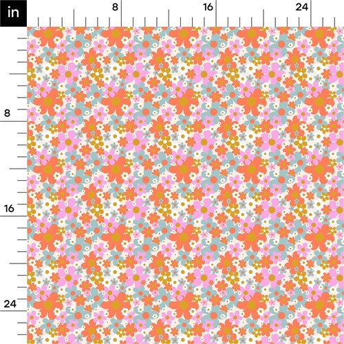 Floral Flowers Double Brushed Polyester Fabric Jersey Stretchy Soft Polyester Stretch Fabric