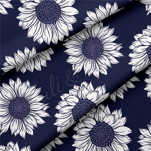 Floral Flowers Double Brushed Polyester Fabric Jersey Stretchy Soft Polyester Stretch Fabric