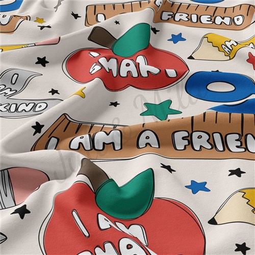Back to School Double Brushed Polyester Fabric Jersey Stretchy Soft Polyester Stretch Fabric