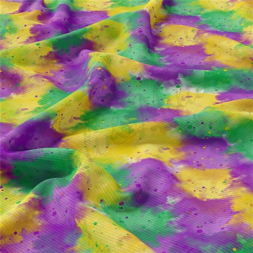 Mardi Gras Rib Knit Fabric, AA1849 & Get a Free $89.99 Embroidery Bundle