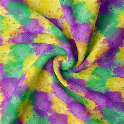Mardi Gras Rib Knit Fabric, AA1849 & Get a Free $89.99 Embroidery Bundle