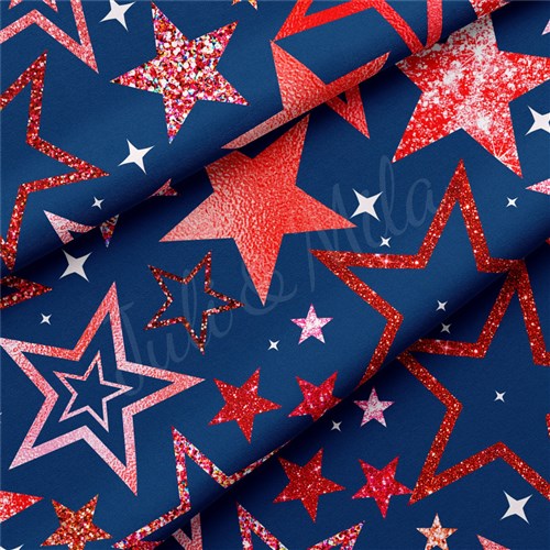 4th of July Patriotic Double Brushed Polyester Fabric Jersey Stretchy Soft Polyester Stretch Fabric