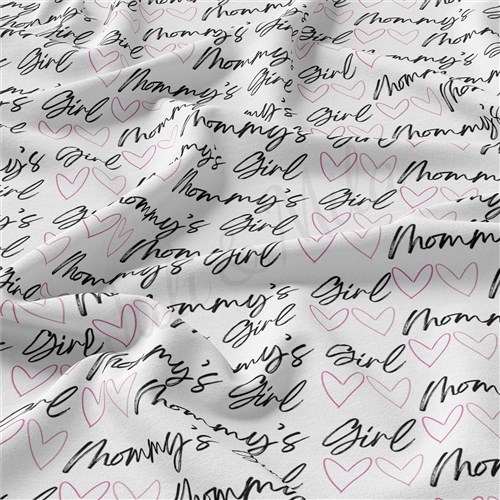 Mommy's Girl Double Brushed Polyester Fabric Jersey Stretchy Soft Polyester Stretch Fabric