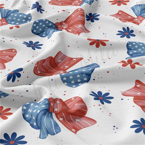 4th of July Patriotic Double Brushed Polyester Fabric Jersey Stretchy Soft Polyester Stretch Fabric