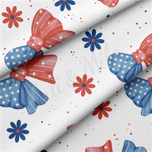 4th of July Patriotic Double Brushed Polyester Fabric Jersey Stretchy Soft Polyester Stretch Fabric