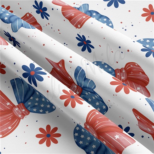 4th of July Patriotic Double Brushed Polyester Fabric Jersey Stretchy Soft Polyester Stretch Fabric