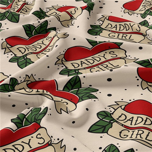 Daddy's Girl Double Brushed Polyester Fabric Jersey Stretchy Soft Polyester Stretch Fabric