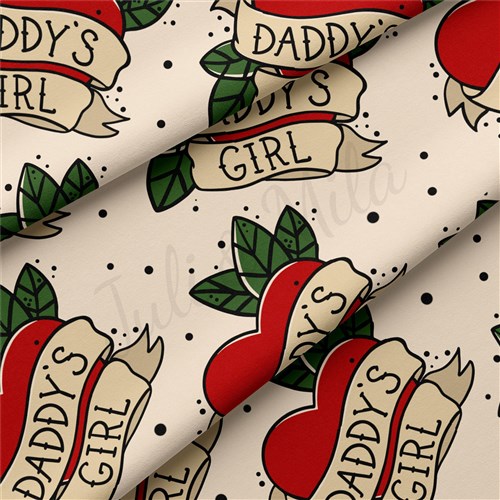 Daddy's Girl Double Brushed Polyester Fabric Jersey Stretchy Soft Polyester Stretch Fabric