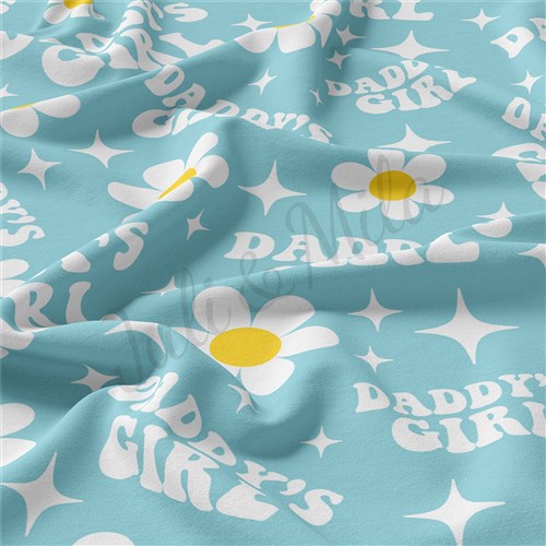 Daddy's Girl Double Brushed Polyester Fabric Jersey Stretchy Soft Polyester Stretch Fabric
