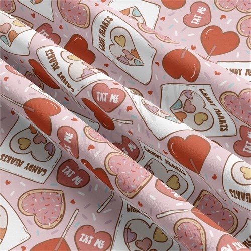 Valentine's Day Double Brushed Polyester Fabric Jersey Stretchy Soft Polyester Stretch Fabric