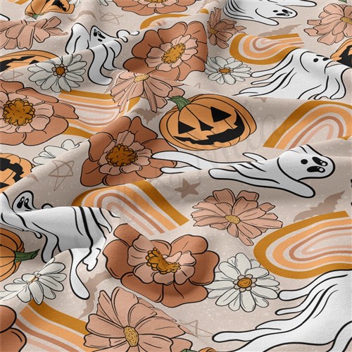 halloween Double Brushed Polyester Fabric Jersey Stretchy Soft Polyester Stretch Fabric