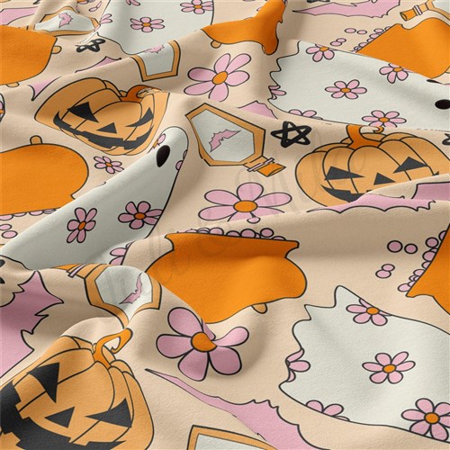 halloween Double Brushed Polyester Fabric Jersey Stretchy Soft Polyester Stretch Fabric
