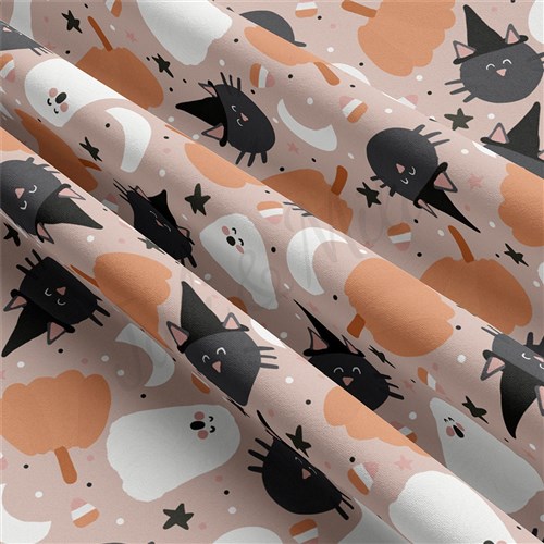 Halloween Autumn Fall Double Brushed Polyester Fabric Jersey Stretchy Soft Polyester Stretch Fabric