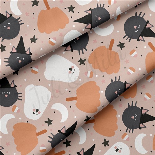 Halloween Autumn Fall Double Brushed Polyester Fabric Jersey Stretchy Soft Polyester Stretch Fabric