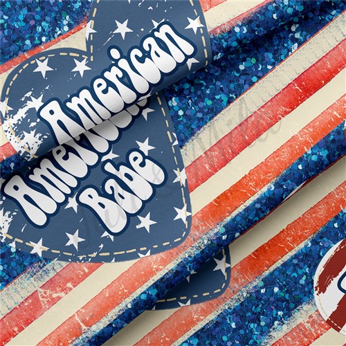 4th of July Patriotic Double Brushed Polyester Fabric Jersey Stretchy Soft Polyester Stretch Fabric