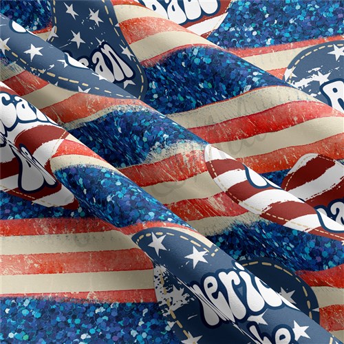 4th of July Patriotic Double Brushed Polyester Fabric Jersey Stretchy Soft Polyester Stretch Fabric