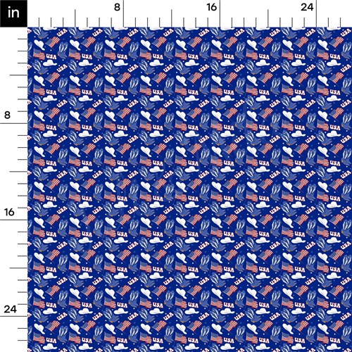 4th of July Patriotic Double Brushed Polyester Fabric Jersey Stretchy Soft Polyester Stretch Fabric