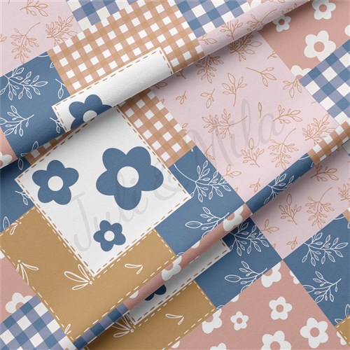 Patchwork Floral Double Brushed Polyester Fabric Jersey Stretchy Soft Polyester Stretch Fabric