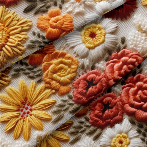 Embroidery Floral Double Brushed Polyester Fabric Jersey Stretchy Soft Polyester Stretch Fabric