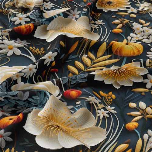 Embroidery Floral Double Brushed Polyester Fabric Jersey Stretchy Soft Polyester Stretch Fabric