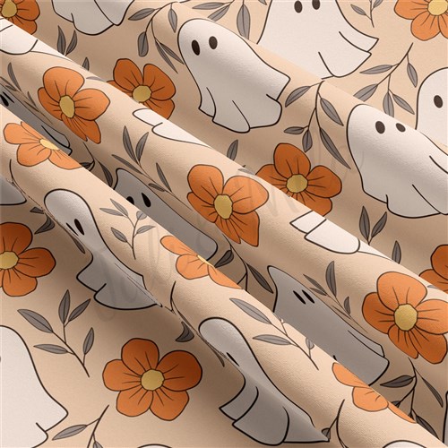 Halloween Fall Double Brushed Polyester Fabric Jersey Stretchy Soft Polyester Stretch Fabric