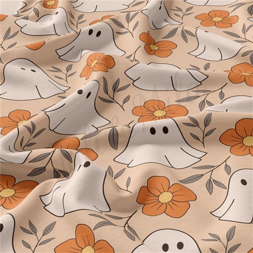 Halloween Fall Double Brushed Polyester Fabric Jersey Stretchy Soft Polyester Stretch Fabric