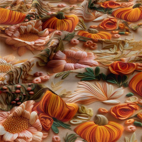 Embroidery Floral Double Brushed Polyester Fabric Jersey Stretchy Soft Polyester Stretch Fabric