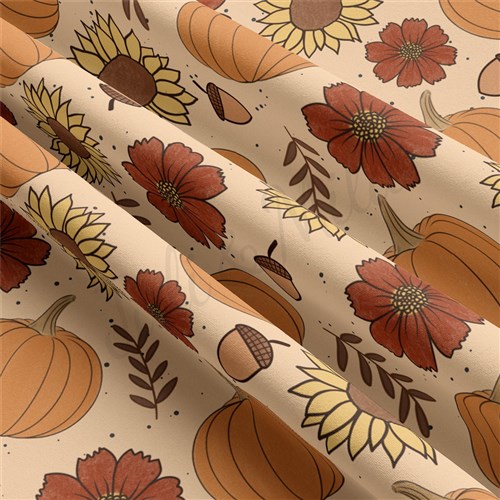 Halloween Fall Double Brushed Polyester Fabric Jersey Stretchy Soft Polyester Stretch Fabric