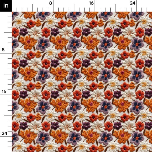 Embroidery Floral Double Brushed Polyester Fabric Jersey Stretchy Soft Polyester Stretch Fabric