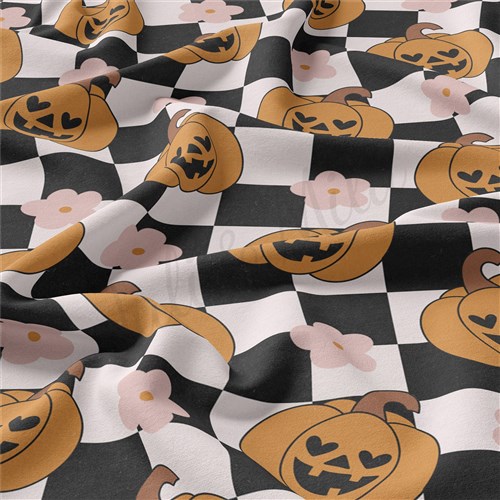 Halloween Fall Double Brushed Polyester Fabric Jersey Stretchy Soft Polyester Stretch Fabric