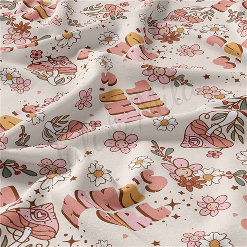 Mama's Girl Double Brushed Polyester Fabric Jersey Stretchy Soft Polyester Stretch Fabric