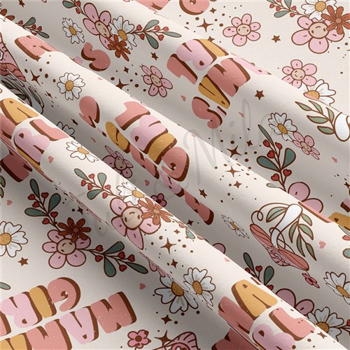 Mama's Girl Double Brushed Polyester Fabric Jersey Stretchy Soft Polyester Stretch Fabric