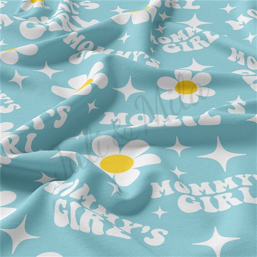 Mommy's Girl Double Brushed Polyester Fabric Jersey Stretchy Soft Polyester Stretch Fabric