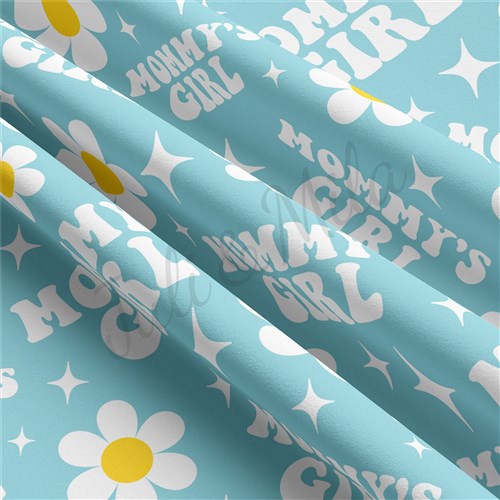 Mommy's Girl Double Brushed Polyester Fabric Jersey Stretchy Soft Polyester Stretch Fabric