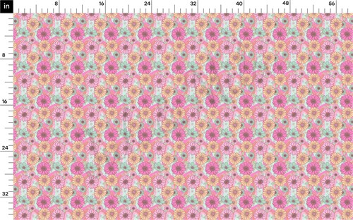 Floral Double Brushed Polyester Fabric Jersey Stretchy Soft Polyester Stretch Fabric