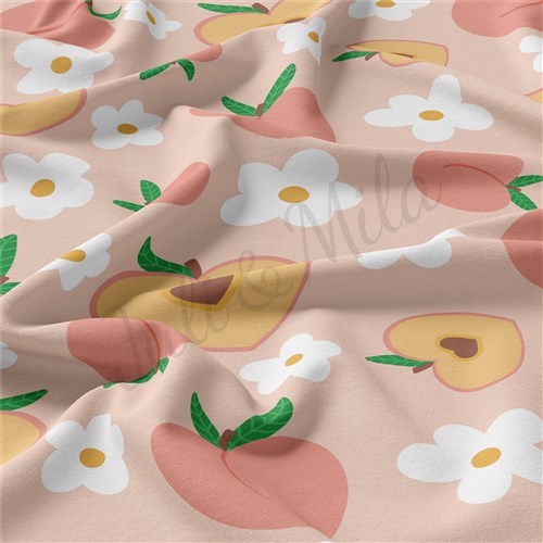 Peach Double Brushed Polyester Fabric Jersey Stretchy Soft Polyester Stretch Fabric