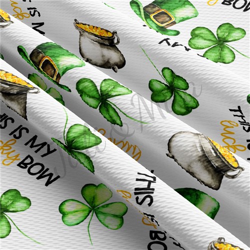 St. Patrick's Day Patrick24 Liverpool Bullet Textured Stretch Solid Strip Thick Knit Jersey Fabric