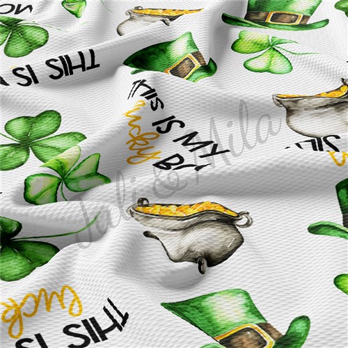St. Patrick's Day Patrick24 Liverpool Bullet Textured Stretch Solid Strip Thick Knit Jersey Fabric