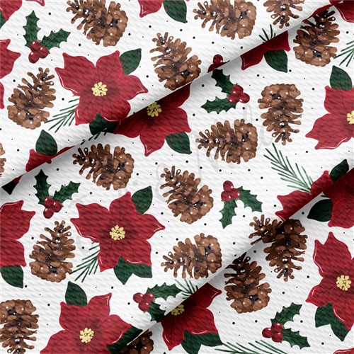 Christmas Printed Liverpool Bullet Textured Stretch Solid Strip Thick Knit Jersey Fabric