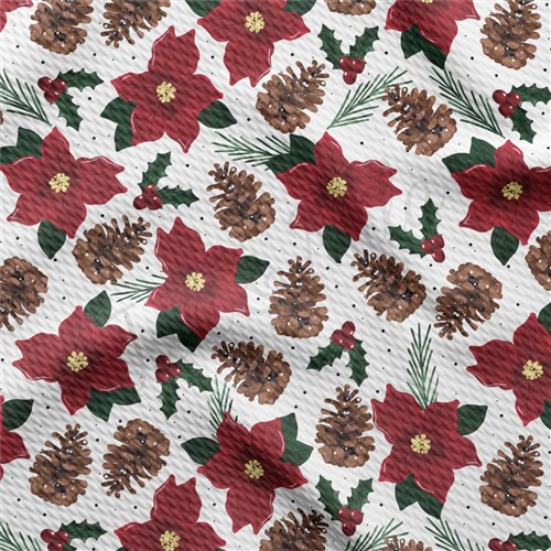 Christmas Printed Liverpool Bullet Textured Stretch Solid Strip Thick Knit Jersey Fabric