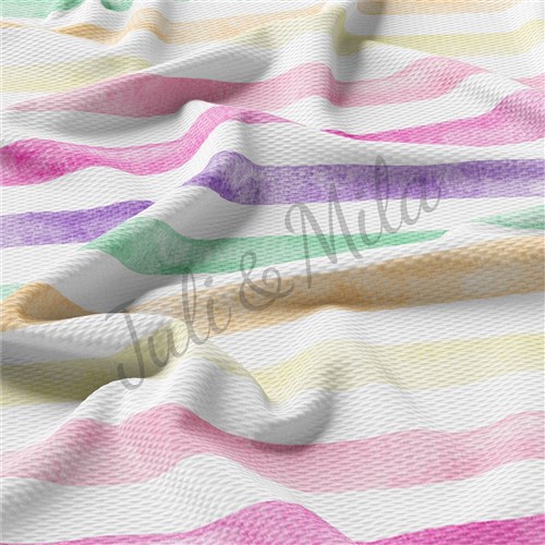 Printed Liverpool Bullet Textured Stretch Solid Strip Thick Knit Jersey Fabric