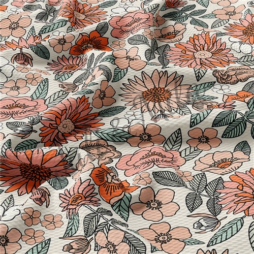 Floral Printed Liverpool 4 Way Fabric Bow Floral56 & Get a Free $89.99 Embroidery Bundle