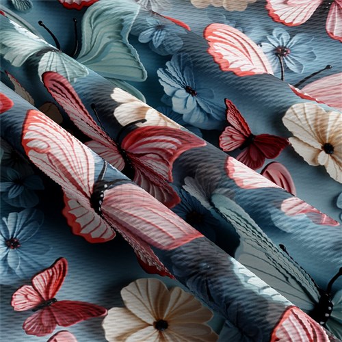Floral Flowers Butterflies Printed Liverpool AA1902 & Get a Free $89.99 Embroidery Bundle