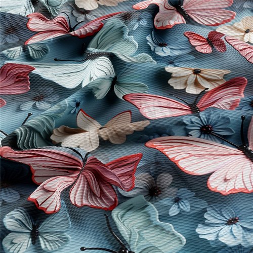 Floral Flowers Butterflies Printed Liverpool AA1902 & Get a Free $89.99 Embroidery Bundle