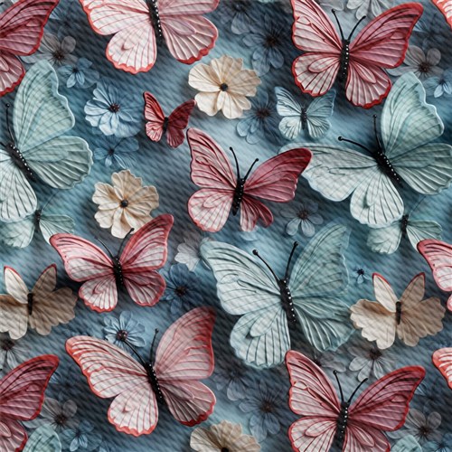 Floral Flowers Butterflies Printed Liverpool AA1902 & Get a Free $89.99 Embroidery Bundle