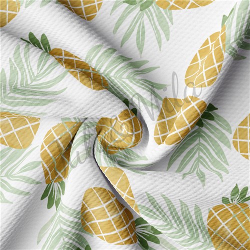 Summer Pineapple TBP102 Liverpool Bullet Textured Stretch Solid Strip Thick Knit Jersey Fabric
