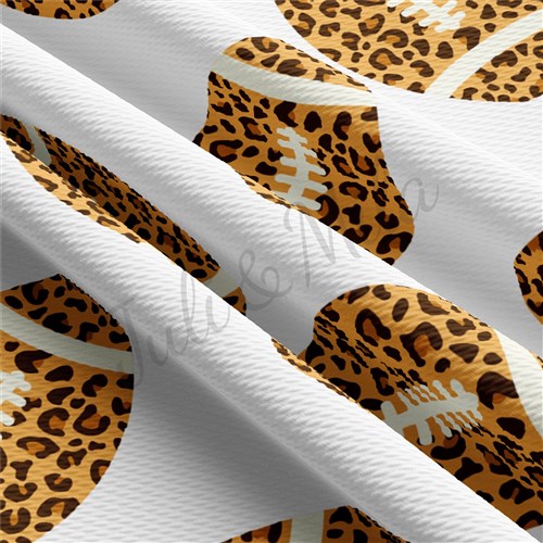 Football Leopard Printed Liverpool Bullet Textured Stretch Solid Strip Thick Knit Jersey Fabric
