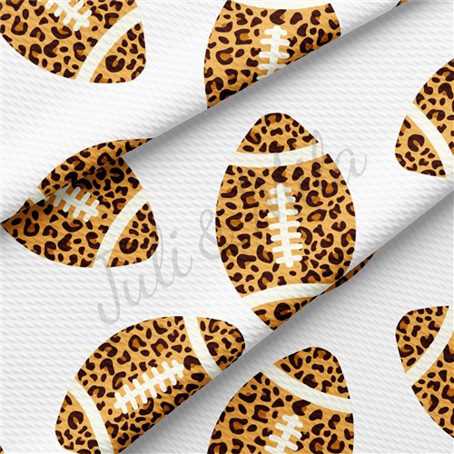 Football Leopard Printed Liverpool Bullet Textured Stretch Solid Strip Thick Knit Jersey Fabric