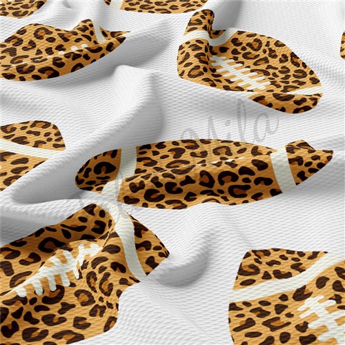 Football Leopard Printed Liverpool Bullet Textured Stretch Solid Strip Thick Knit Jersey Fabric