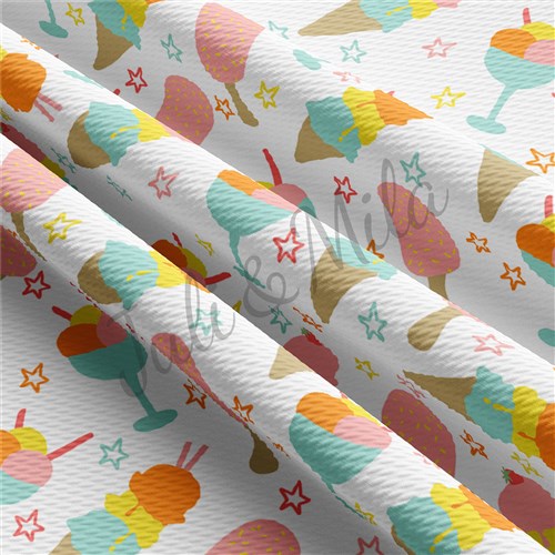 Ice cream Printed Liverpool 4 Way Fabric icecream3 & Get a Free $89.99 Embroidery Bundle